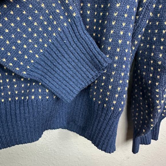 Vintage Andrew St. John Sweater Women size Medium Christmas Snowflake Blue - Picture 4 of 6